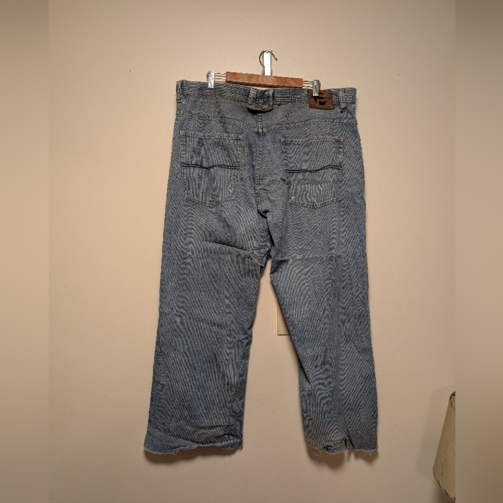 Pepe Jeans London Light Wash Relaxed Fit Denim Raw Hem Size 44 - Picture 16 of 16